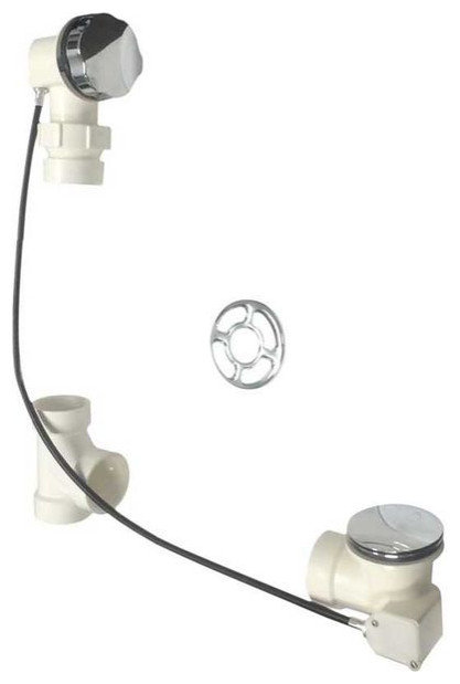 Kohler K-7214-CP Clearflo Cable Bath Drain, Less PVC Tubing - Polished ...