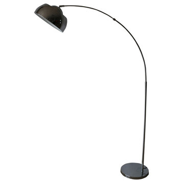 Contemporary Arch Chrome Floor Lamp With Swivel Studio Lamp Head