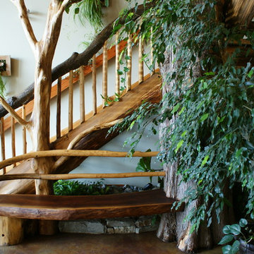 Custom Log Cabin Stairs