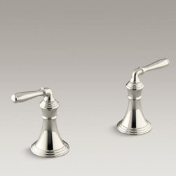 KOHLER - KOHLER Devonshire(R) deck-/rim-mount bath faucet trim with lever handles, valve - Bathroom Sink And Faucet Parts