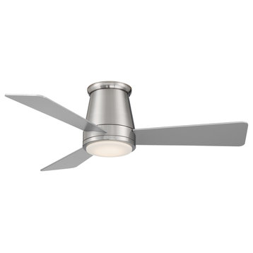 Hug Indoor/Outdoor 3-Blade Smart Ceiling Fan 44" Brushed Nickel, LED, Remote