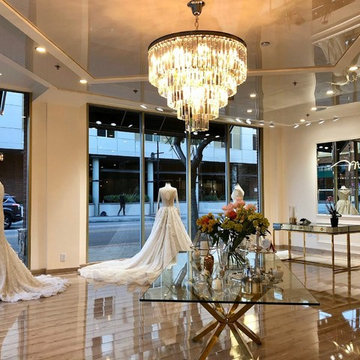 Glossy stretch ceiling CeilDex Design for Mayana Bridals. Glendale. California
