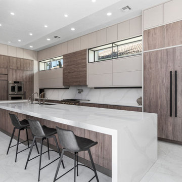 Massive Contemporary Two Tone Kitchen in West Bay