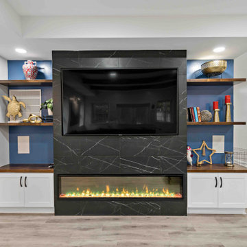 Pristine McLean Kitchen & Basement Remodel Offers Functionality for Large Family