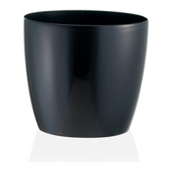 Fiori Madeira Plastic Pot - Black - Outdoor Plant Pots & Planters