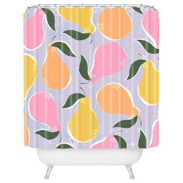 Joy Laforme Pear Confetti Shower Curtain, Medium
