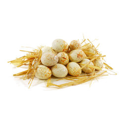 Shea's Wildflower - Eggs/White Rust, 24 Pieces - Nest Not Included - Wreaths And Garlands