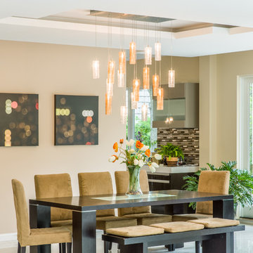 TAMAR | Dining Room Mult Pendant Light | Custom Dining Blown Glass Chandelier