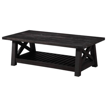 Crafters and Weavers Oak Park Cross Bar Coffee Table