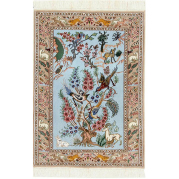 Persian Rug Isfahan Silk Warp 3'8"x2'7"