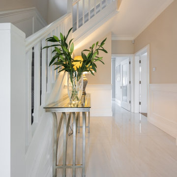 Elegant House Hall Featuring Bondi White Marble Tiles