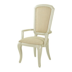 AICO Furniture - After Eight Arm Chair in Pearl (Set of 2) - 19004-08 - Fabric