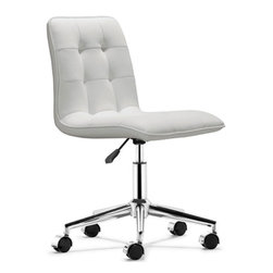 White Finish Scout Task Office Chair - Office Chairs