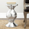 Strider Small Hammered Stool Silver