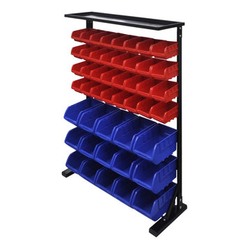 VidaXL Blue and Red Garage Tool Organiser