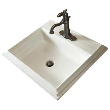 Mansfield Brentwood 1 Hole Drop In Lavatory, White - 254-1-WHT