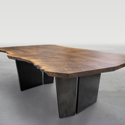 Live Edge Claro Walnut Dining Table - Dining Tables
