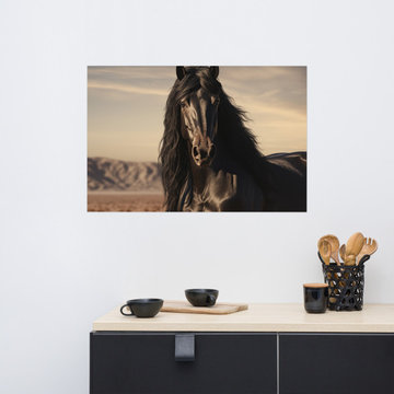 Dark Majesty Photorealistic Digital Artwork Equestrian Art
