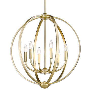 Colson 6-Light Chandelier, Olympic Gold