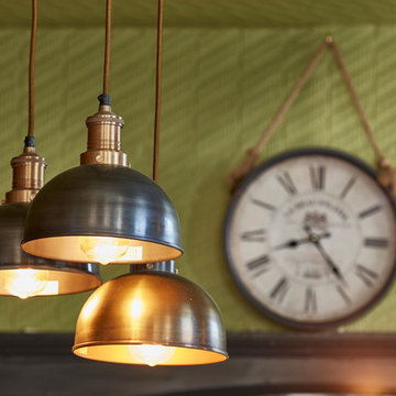Brooklyn Vintage Small Metal Dome Pendant Light - 8inch