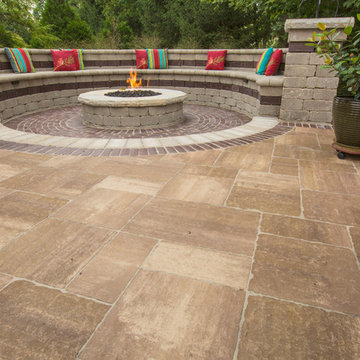 Zionsville Indiana Outdoor seating area with gas fire pit