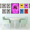 Capricorn Horoscope Astrology Purple Print on Canvas with Picture Frame, 28"x37"