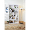 Furniture of America Adeo Contemporary Wood 10-Shelf Bookcase in White