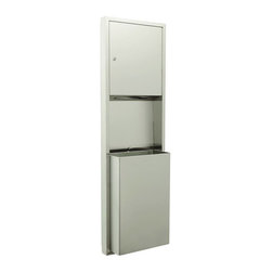 SCAL-194-RS Locking Semi Recessed Paper Towel Dispenser & Waste Receptacle - Bath Products