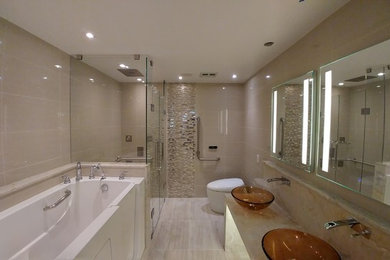 Inspiration for a contemporary bathroom remodel in Toronto