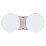 Besa Lighting - Besa Lighting 2WS-773807-LED-SN Ciro - 14.63" 10W 2 LED Bath Vanity - Ciro's low-profile round shape is handcrafted Opal glass. This modern wall light offers flexible design potential for a variety of bath/vanity decorating schemes. Mount horizontally or vertically. ADA-Compliant. Our Opal glass is a soft white cased glass that can suit any classic or modern decor. Opal has a very tranquil glow that is pleasing in appearance. The smooth satin finish on the clear outer layer is a result of an extensive etching process. This blown glass is handcrafted by a skilled artisan, utilizing century-old techniques passed down from generation to generation. The vanity fixture is equipped with plated steel square lamp holders mounted to linear rectangular tubing, and a low profile square canopy cover. These stylish and functional luminaries are offered in a beautiful Chrome finish.  Mounting Direction: Horizontal/Vertical  Shade Included: TRUE  Dimable: TRUE  Color Temperature:   Lumens: 450  CRI: +  Rated Life: 25000 HoursCiro 14.63" 10W 2 LED Bath Vanity Chrome Opal Matte GlassUL: Suitable for damp locations, *Energy Star Qualified: n/a  *ADA Certified: YES *Number of Lights: Lamp: 2-*Wattage:5w LED bulb(s) *Bulb Included:Yes *Bulb Type:LED *Finish Type:Chrome