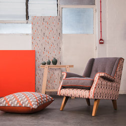 Clueit Webb Interiors Upholstered Chairs - Lucienne in Mzuri Coral - Armchairs & Accent Chairs