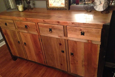 Reclaimed barn wood sideboard