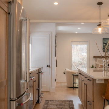 Warm, Earthy Main Level Remodel w/ Natural Wood and Stone Features