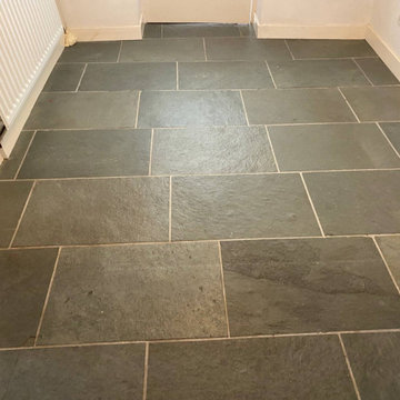 Semi Riven Green Slate Floor in Keswick