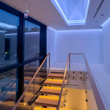Project #126 | Contemporary Staircases with Integrated LEDs & Glass Railing