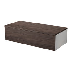 Wall-Mounted Sink Base, Brown Walnut