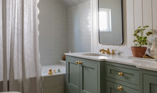 5 Stylish New Bathrooms With a Shower-Tub Combo