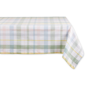 Sweet Spring Plaid Tablecloth 70 Round