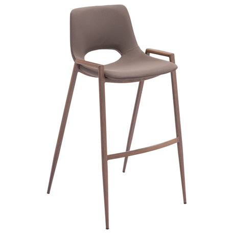 Desi Barstool, Set of 2 Brown/Walnut