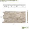 Acadia Ledge Stacked Stone, StoneWall Faux Stone Siding Panel,, Sea Shell