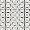 8" X 8" Black and White Rosa Peel and Stick Removable Tiles