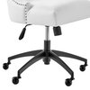 Empower Channel Tufted Vegan Leather Office Chair Black White -4577