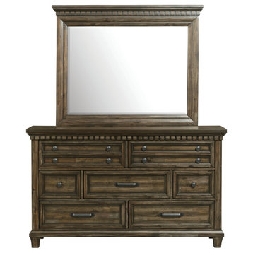 Johnny 7-Drawer Dresser With Mirror Set
