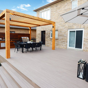 Composite Deck & Pergolas with Outdoor Kitchen