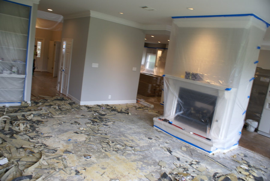 Westlake dark wood floors