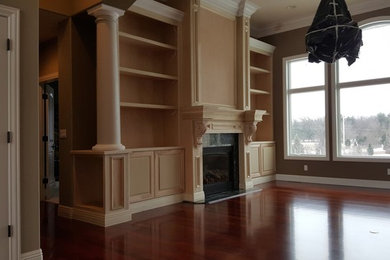 Transitional living room photo in Cedar Rapids