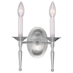 Livex Lighting - Williamsburgh Wall Sconce, Brushed Nickel - Simple, yet refined, the traditional, colonial wall sconce is a perennial favorite. Part of the Williamsburgh series, this handsome sconce is a timeless beauty.