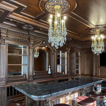 Classic Handcrafted Wood Home Bar in NJ.