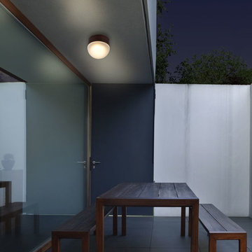 MicroMoon Wet Location Ceiling or Wall Fixture above Patio