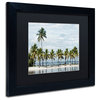 Philippe Hugonnard 'View of Downtown Miami', Black Frame, Black Mat, 14x11